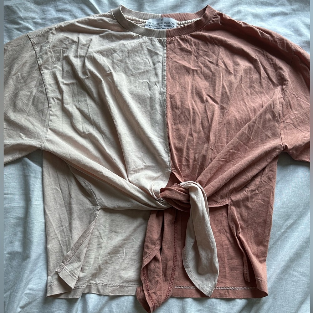Two tone crop top